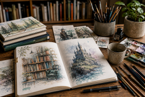 Buchillustration KI-Bild