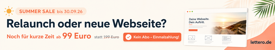 lettero.de Summer Sale - Autoren-Website
