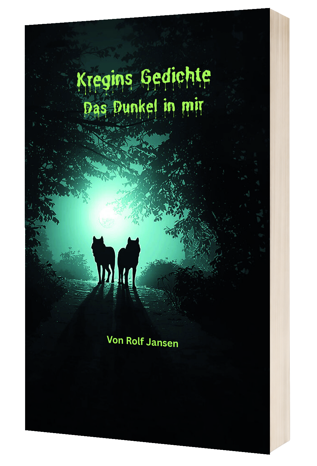 Kregins Gedichte - Das Dunkel in mir (3D-Mockup)