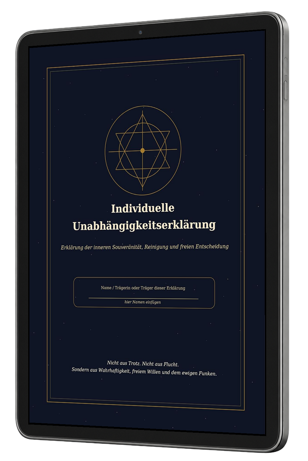 Individuelle Unabhängigkeitserklärung - Cover